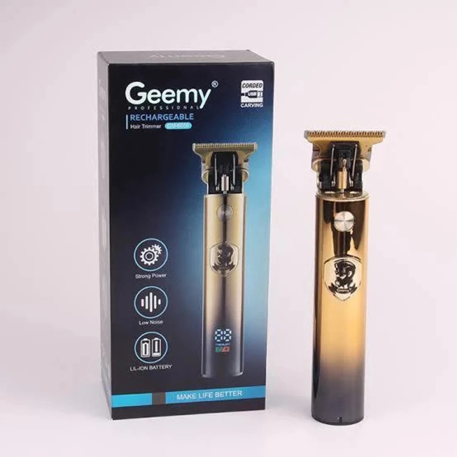 TONDEUSE / TONDEUSE DE FINITION GEEMY GM-6655 - 60 MIN D'AUTONOMIE - 4 HAUTEURS DE COUPE - OR