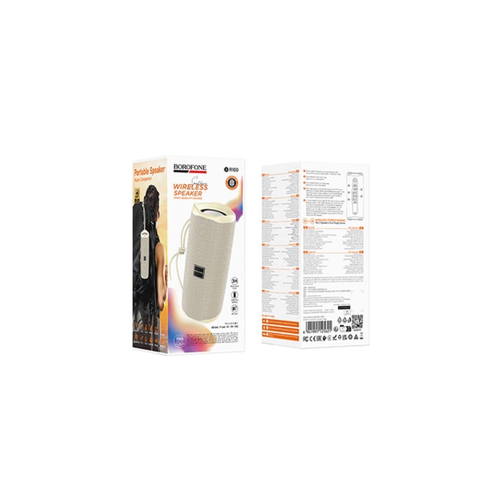 ENCEINTE BLUETOOTH PORTABLE BOROFONE BR100 JOY - BEIGE