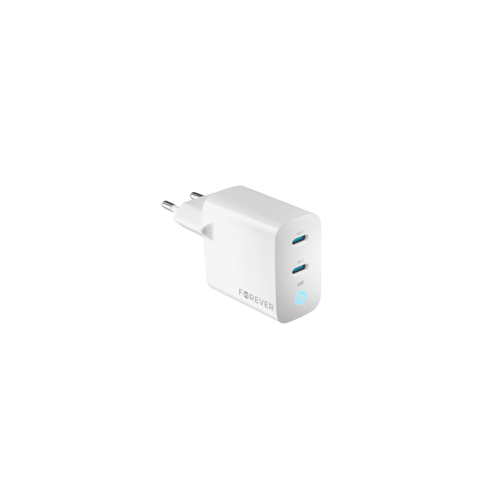 CHARGEUR SECTEUR GAN PD QC FOREVER TC-06-65CC - 65W - 2 X USB-C - BLANC