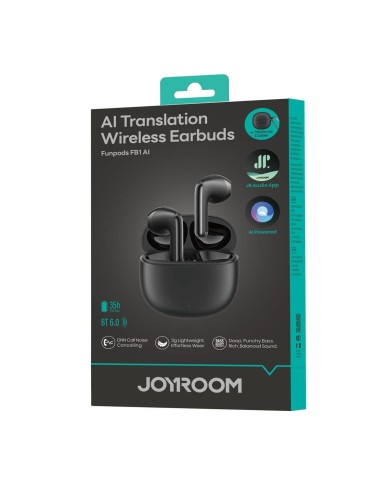 ÉCOUTEURS SANS FIL BT 6.0 - JOYROOM FUNPODS JR-FB1 AI  - NOIR (AVEC TRADUCTION IA)