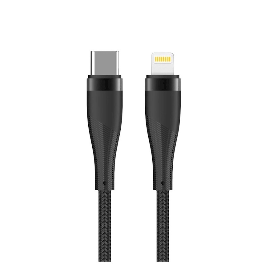 CÂBLE USB-C VERS LIGHTNING MAXLIFE MXUC-08 - 1,0 M - 27W - NOIR
