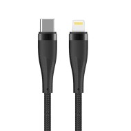 CÂBLE USB-C VERS LIGHTNING MAXLIFE MXUC-08 - 1,0 M - 27W - NOIR