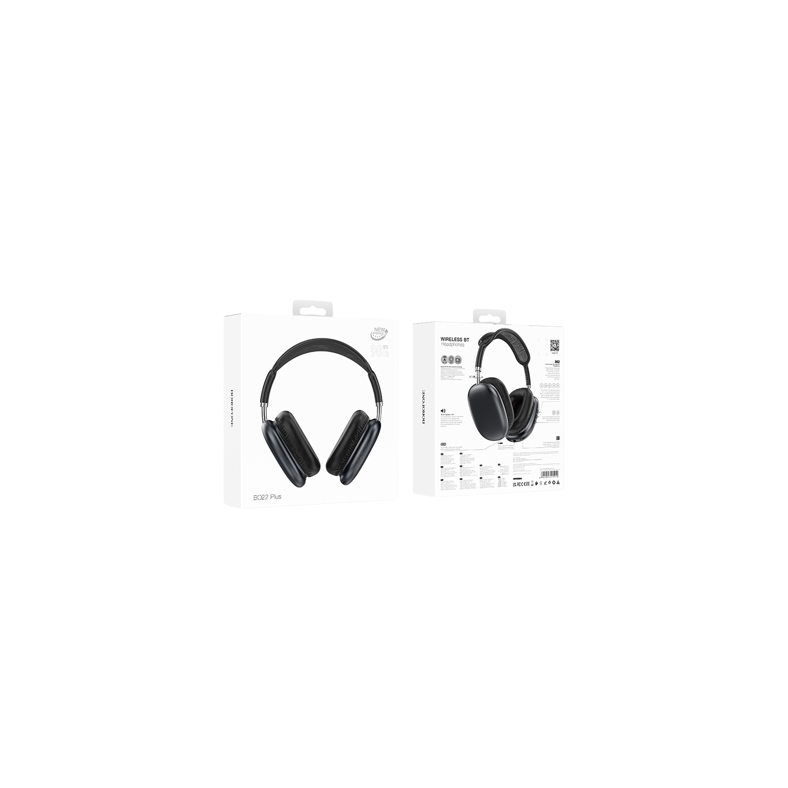 CASQUE SANS FIL BLUETOOTH BOROFONE BO22 PLUS - NOIR
