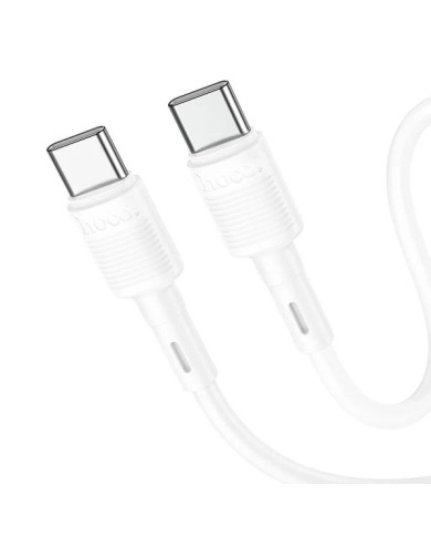 CÂBLE DE CHARGE ET DE DONNÉES USB-C VERS USB-C HOCO X83 VICTORY - 60W - 1 M - BLANC