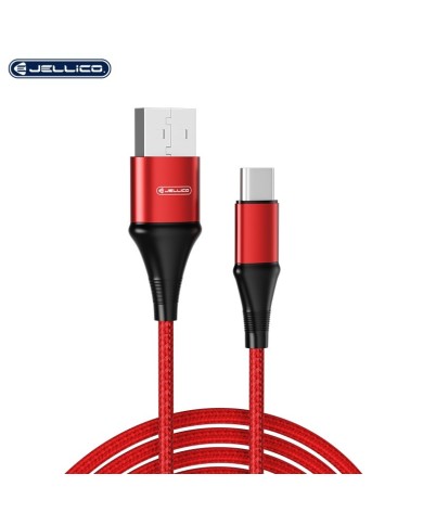 CÂBLE USB VERS LIGHTNING JELLICO A7 - 1200 MM - 15.5W - ROUGE