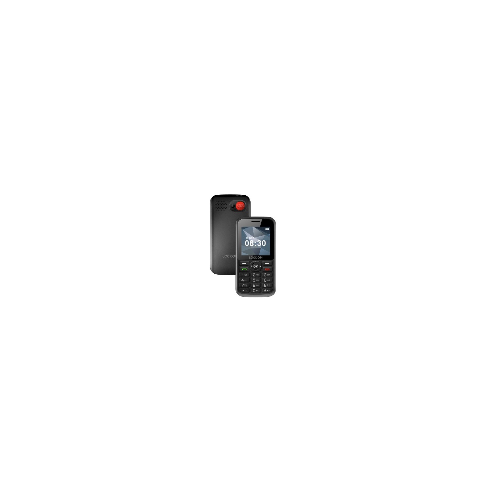 TÉLÉPHONE MOBILE LOGICOM POSH S85 - 4G - 1,77" - 48 Mo / 128 Mo - 1 400 MAH - NOIR