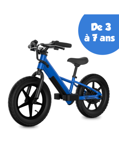 DRAISIENNE ÉLECTRIQUE ENFANT LOGICOM WIKIDS - 100W - AUTONOMIE 5 KM - BATTERIE 18,5V 2,6 AH - BLEU