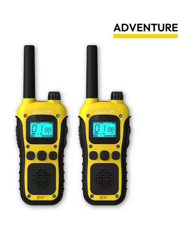 TALKIE-WALKIE LOGICOM ADVENTURE JAUNE - PORTÉE 10 KM - BATTERIE 1000 MAH