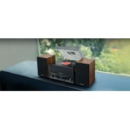 CHAÎNE HI-FI RÉTRO AVEC PLATINE VINYLE ET CD MUSE MT-120 MB - 40W - BLUETOOTH / VINYLE
