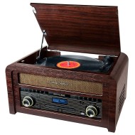CHAÎNE HI-FI RÉTRO AVEC PLATINE VINYLE ET TUNER DAB+ MUSE MT-115 DAB - BLUETOOTH / DAB+ / VINYLE