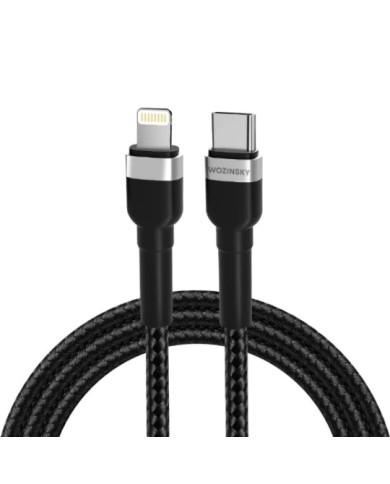 CÂBLE USB-C VERS LIGHTNING PD 30W - 2 MÈTRES - NOIR