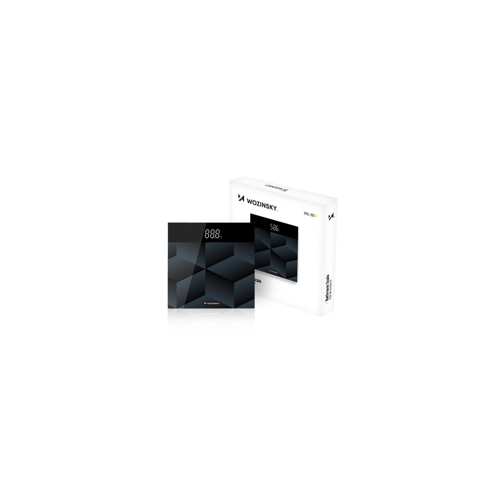 PÈSE-PERSONNE DIGITAL DE SALLE DE BAIN WOZINSKY WAL-180 - NOIR