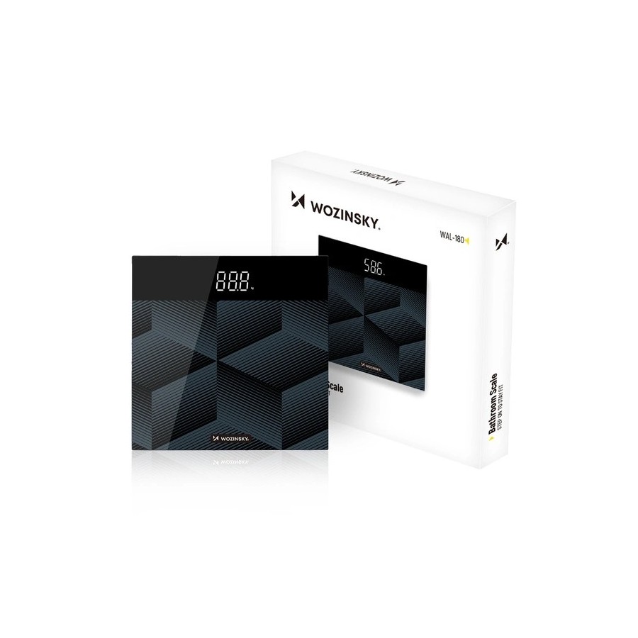 PÈSE-PERSONNE DIGITAL DE SALLE DE BAIN WOZINSKY WAL-180 - NOIR