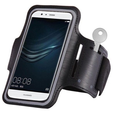 BRACELET DE SPORT RUNNING UNIVERSEL POUR SMARTPHONES JUSQU'À 6" - NOIR