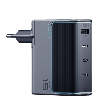 CHARGEUR MURAL GAN 140W CUKTECH AD1404UEU (3x USB-C / 1x USB-A) + CÂBLE - GRIS