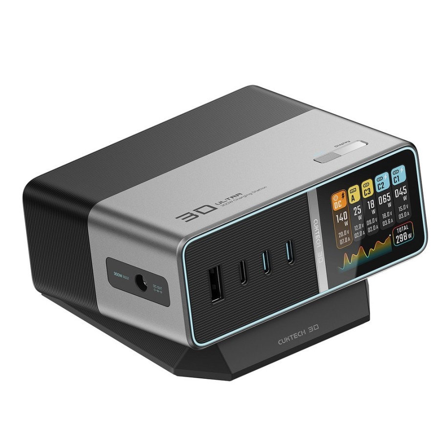 STATION DE CHARGE ULTRA 300W CUKTECH TA3005U (3x USB-C / 1x USB-A + PORT DC)