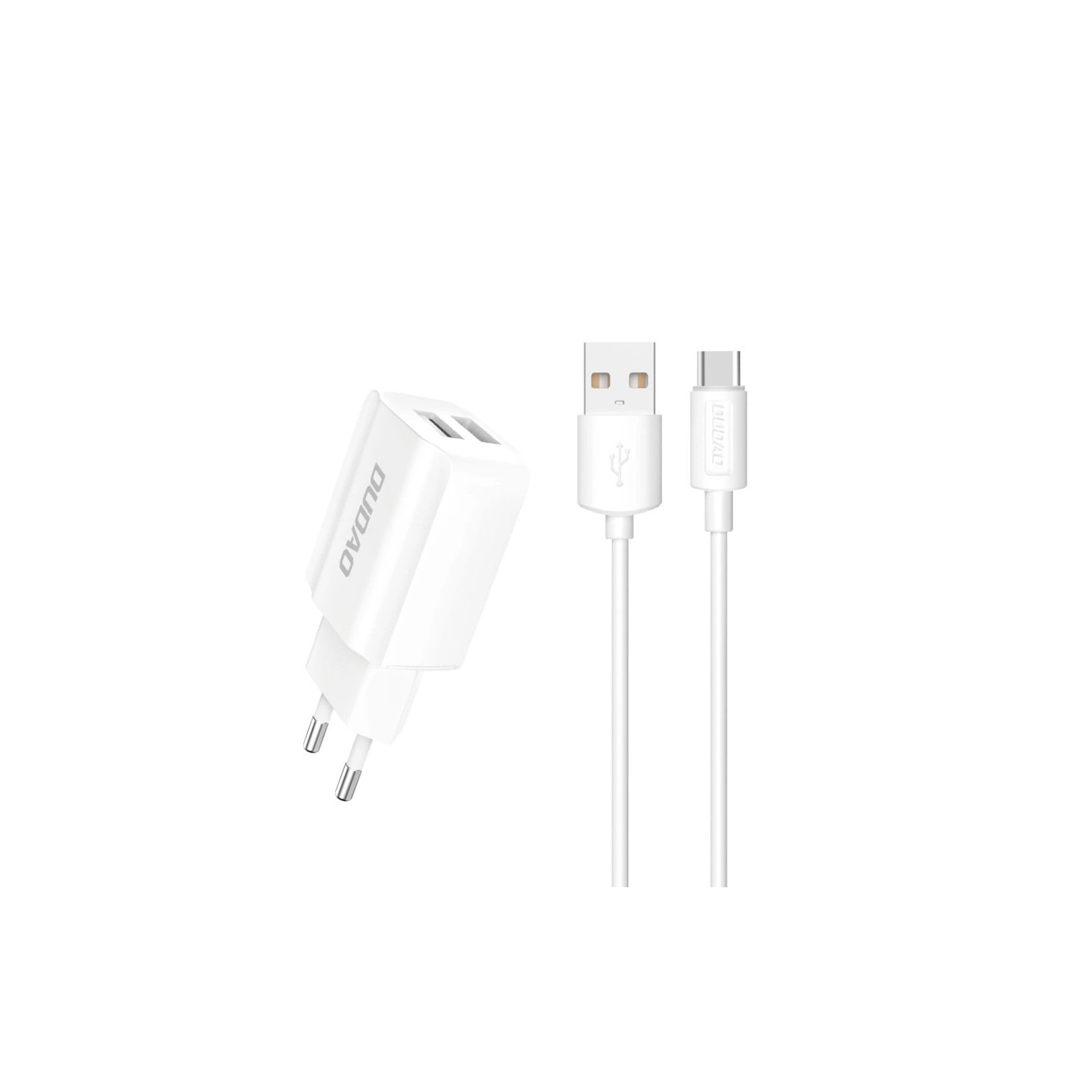 Chargeur DUDAO A2EU 12W 2 Ports USB-A + Câble USB-C | Grossiste B2B