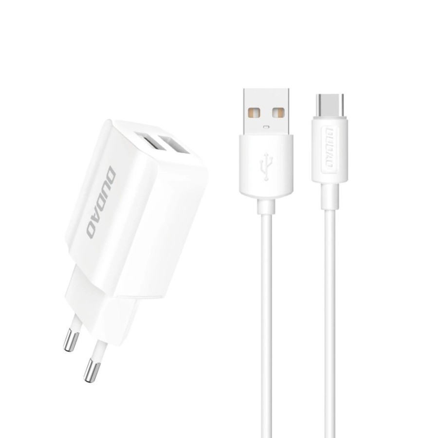 Chargeur DUDAO A2EU 12W 2 Ports USB-A + Câble USB-C | Grossiste B2B