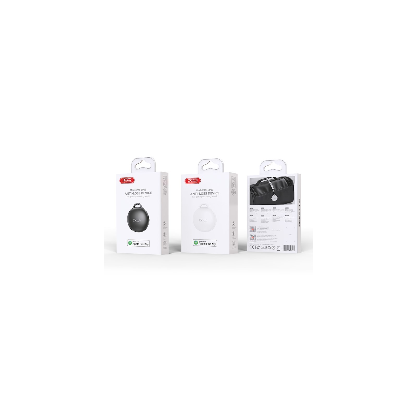 BALISE DE LOCALISATION ANTIPERTE BLUETOOTH XO-LP03 - NOIR