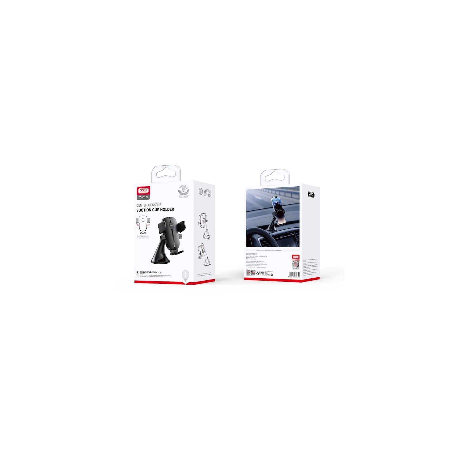 SUPPORT DE VOITURE MAGNÉTIQUE / VENTOUSE XO-C120 - NOIR