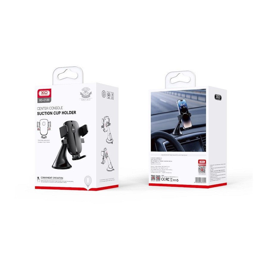 SUPPORT DE VOITURE MAGNÉTIQUE / VENTOUSE XO-C120 - NOIR