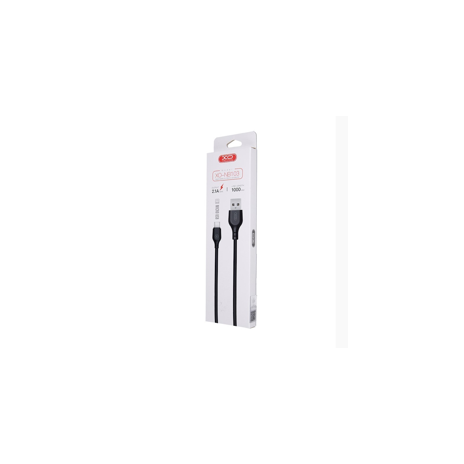 CÂBLE USB VERS MICRO-USB XO-NB103 (1,0 M - 2,1A) - NOIR