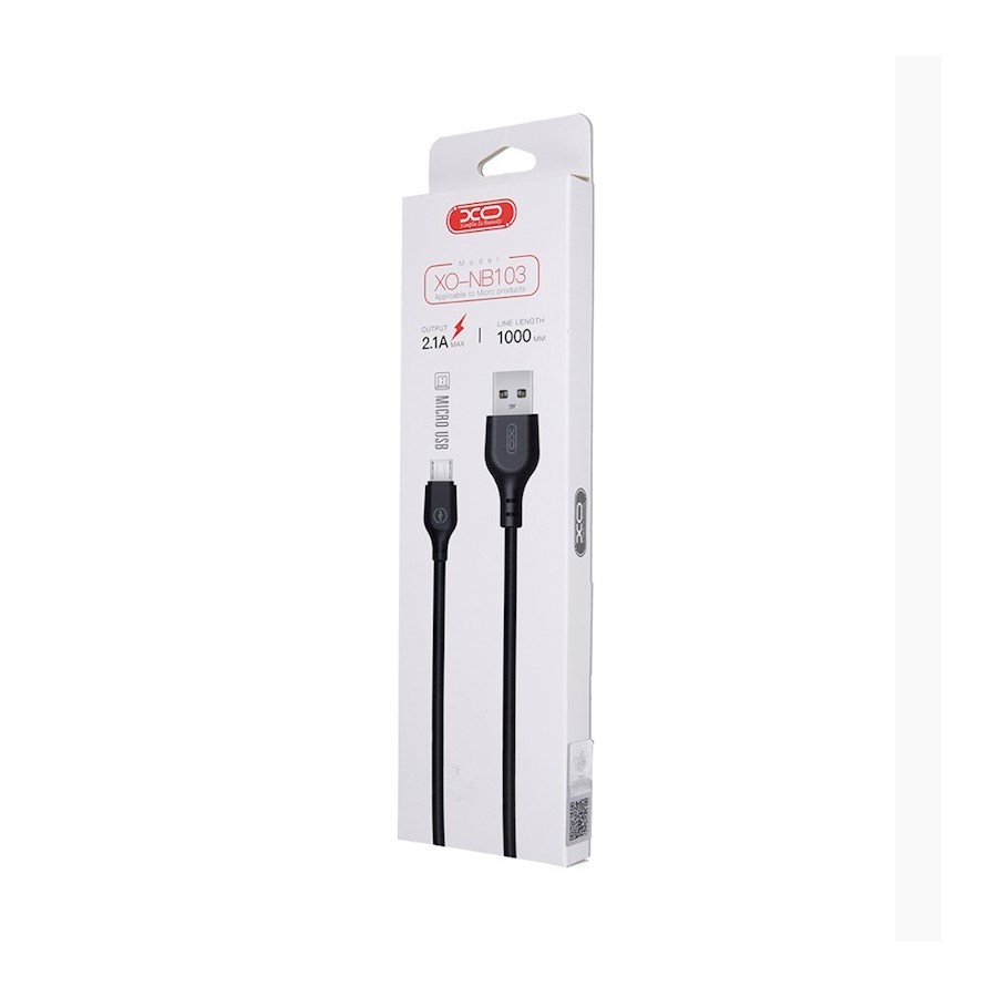CÂBLE USB VERS MICRO-USB XO-NB103 (1,0 M - 2,1A) - NOIR