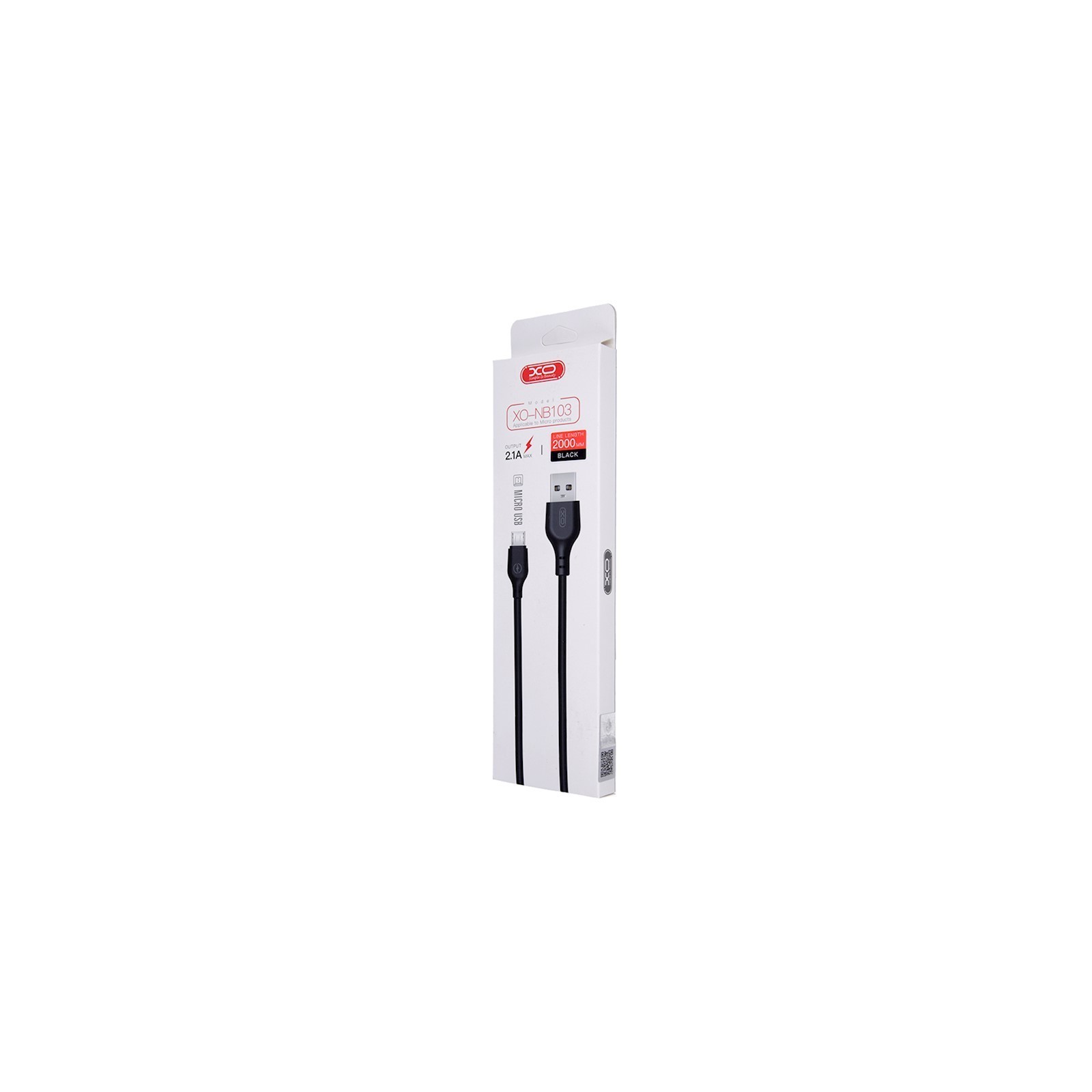 CÂBLE USB VERS MICRO-USB XO-NB103 (2,0 M - 2,1A) - NOIR