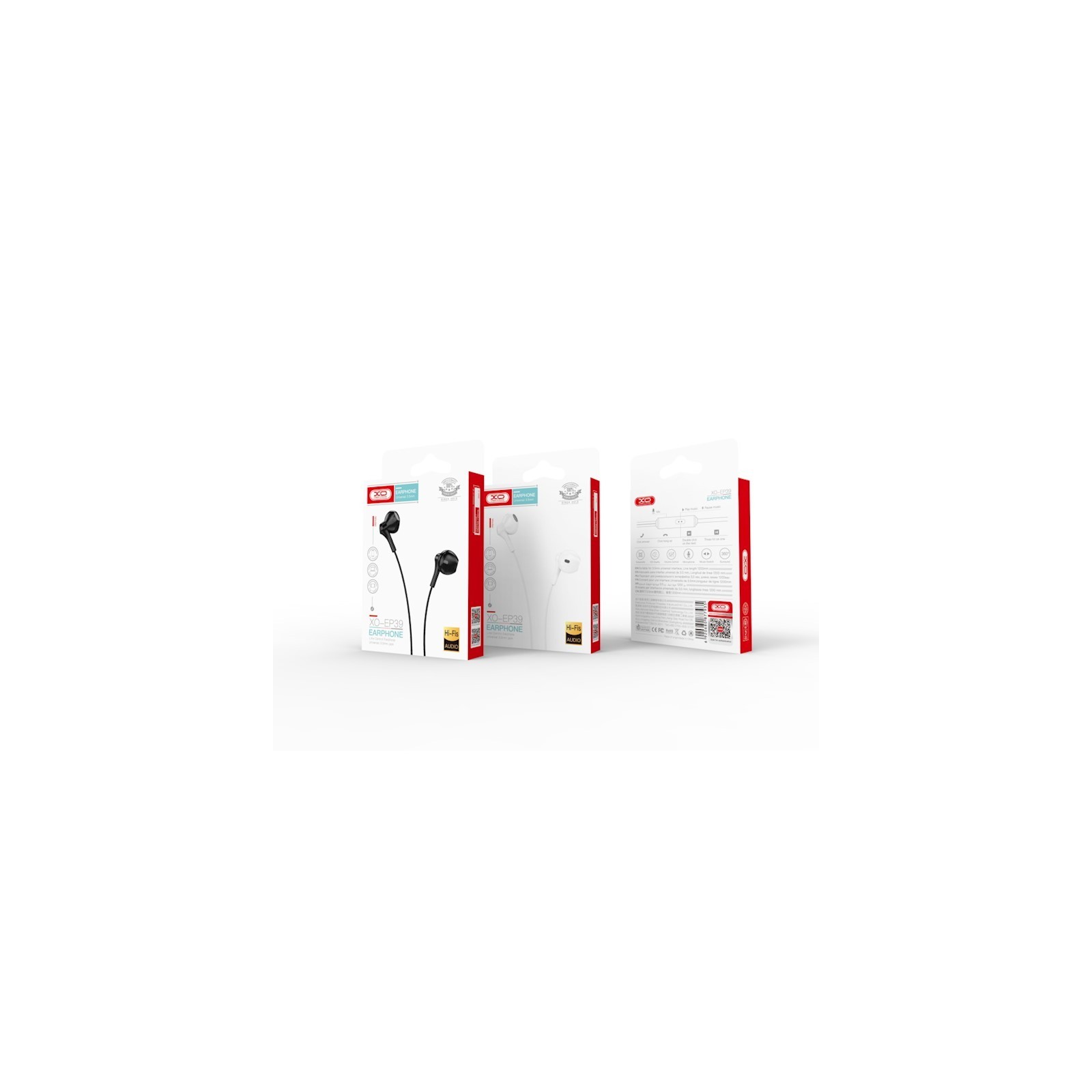 ÉCOUTEURS FILAIRES JACK 3,5 MM XO-EP39 - BLANC