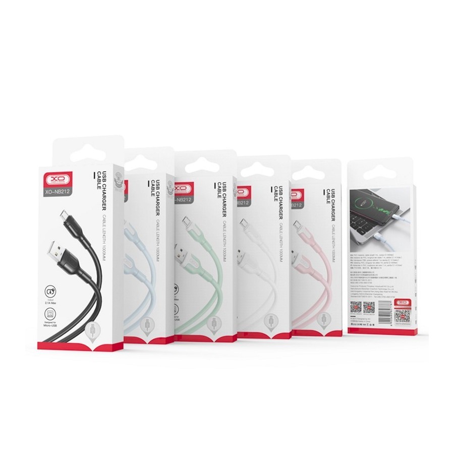 CÂBLE USB VERS MICRO-USB XO-NB212 (1,0 M - 2,1A) - BLEU