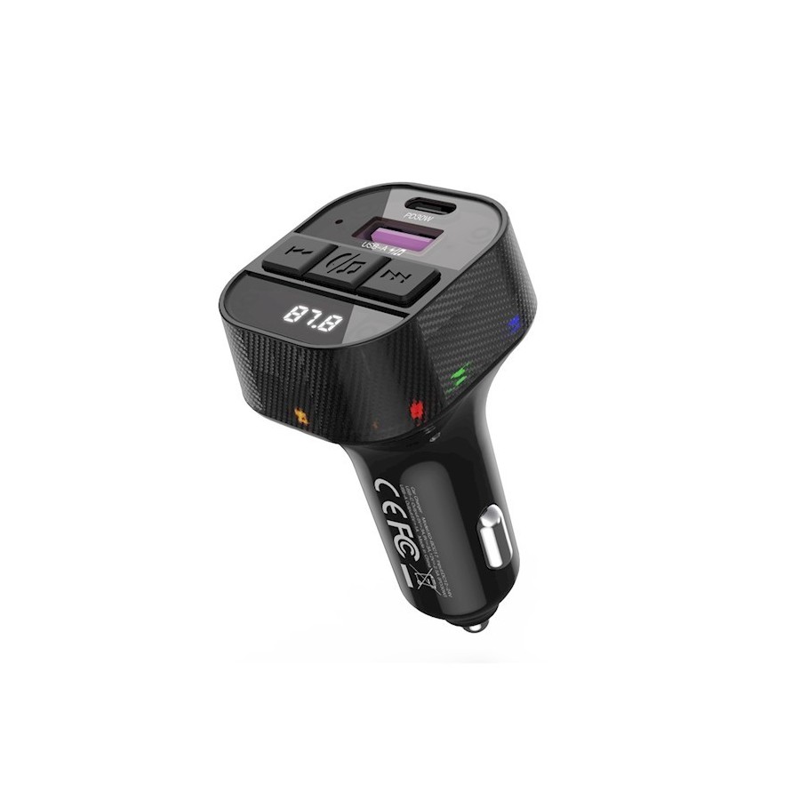 TRANSMETTEUR FM BLUETOOTH & CHARGEUR ALLUME-CIGARE XO-BCC17 (30W) - NOIR