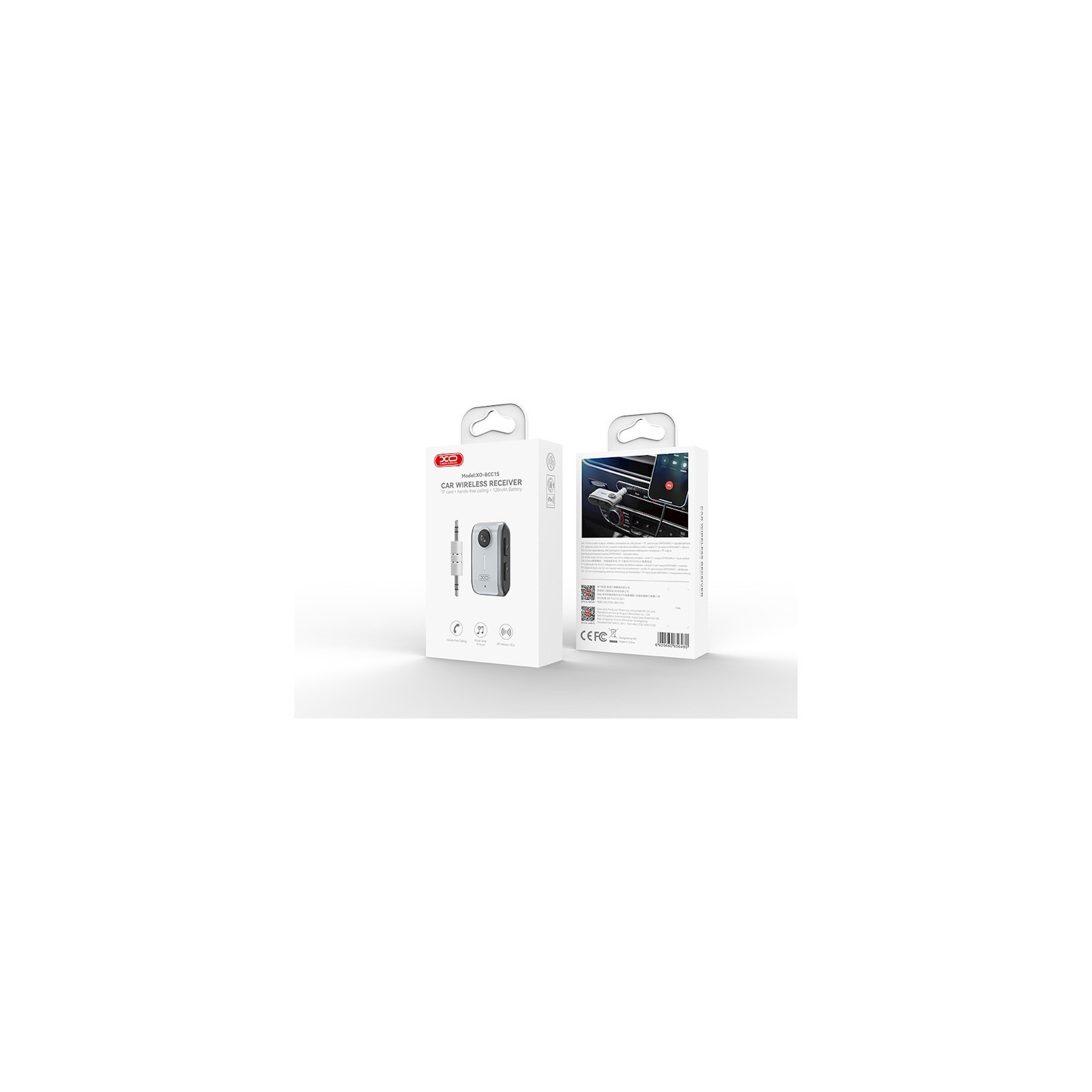 TRANSMETTEUR FM BLUETOOTH, LECTEUR MP3 & JACK 3,5 MM XO-BCC15 - NOIR