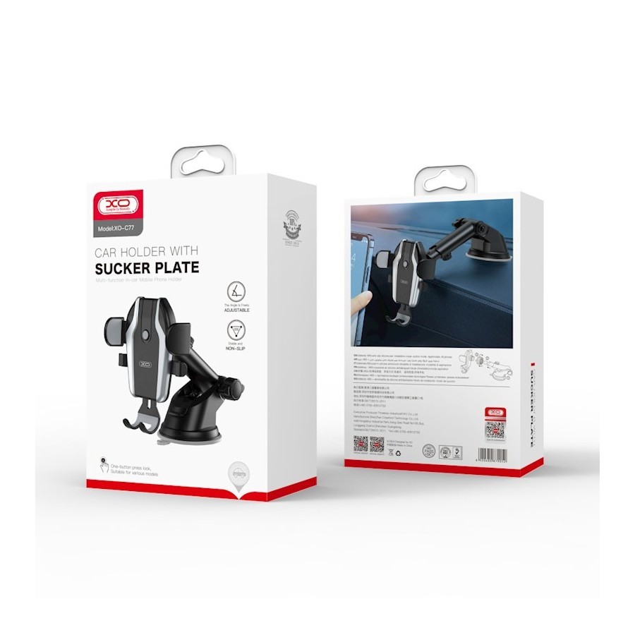 SUPPORT AUTO AVEC VENTOUSE XO DESIGN C77 - NOIR