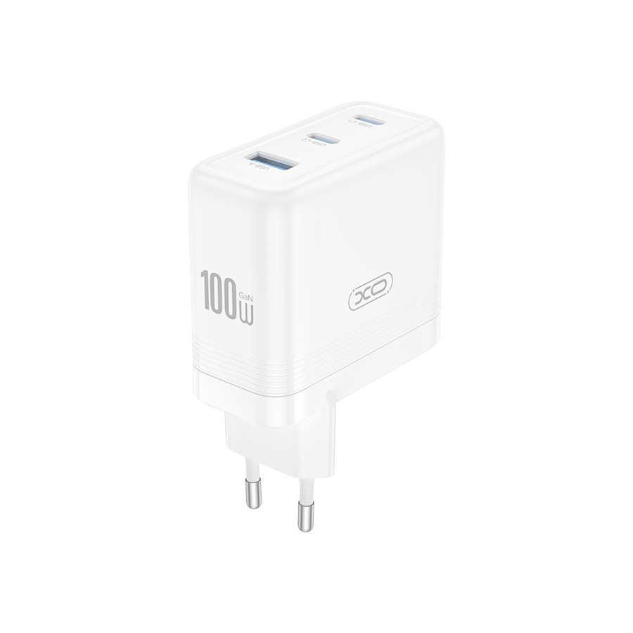 CHARGEUR MURAL RAPIDE XO-CE35 (PD 100W, 3 PORTS) - BLANC