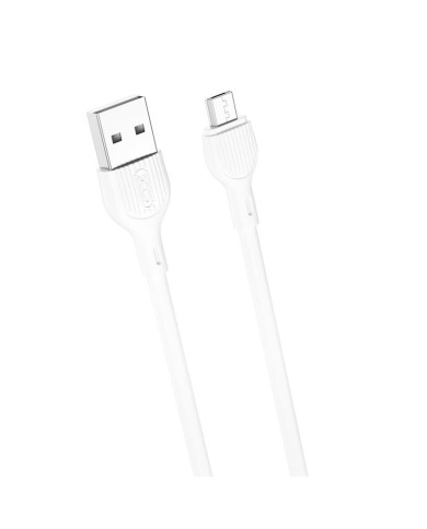 CÂBLE DE CHARGE & DATA USB VERS MICRO-USB XO-NB200 (1M, 2.1A) - BLANC
