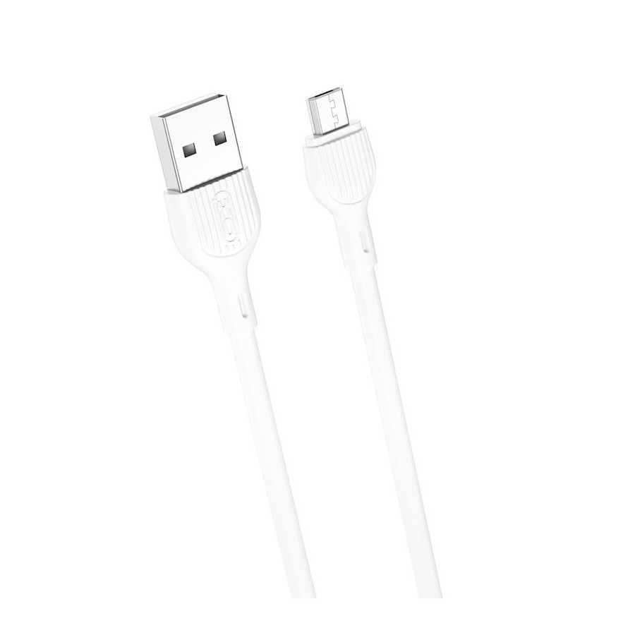 CÂBLE DE CHARGE & DATA USB VERS MICRO-USB XO-NB200 (1M, 2.1A) - BLANC