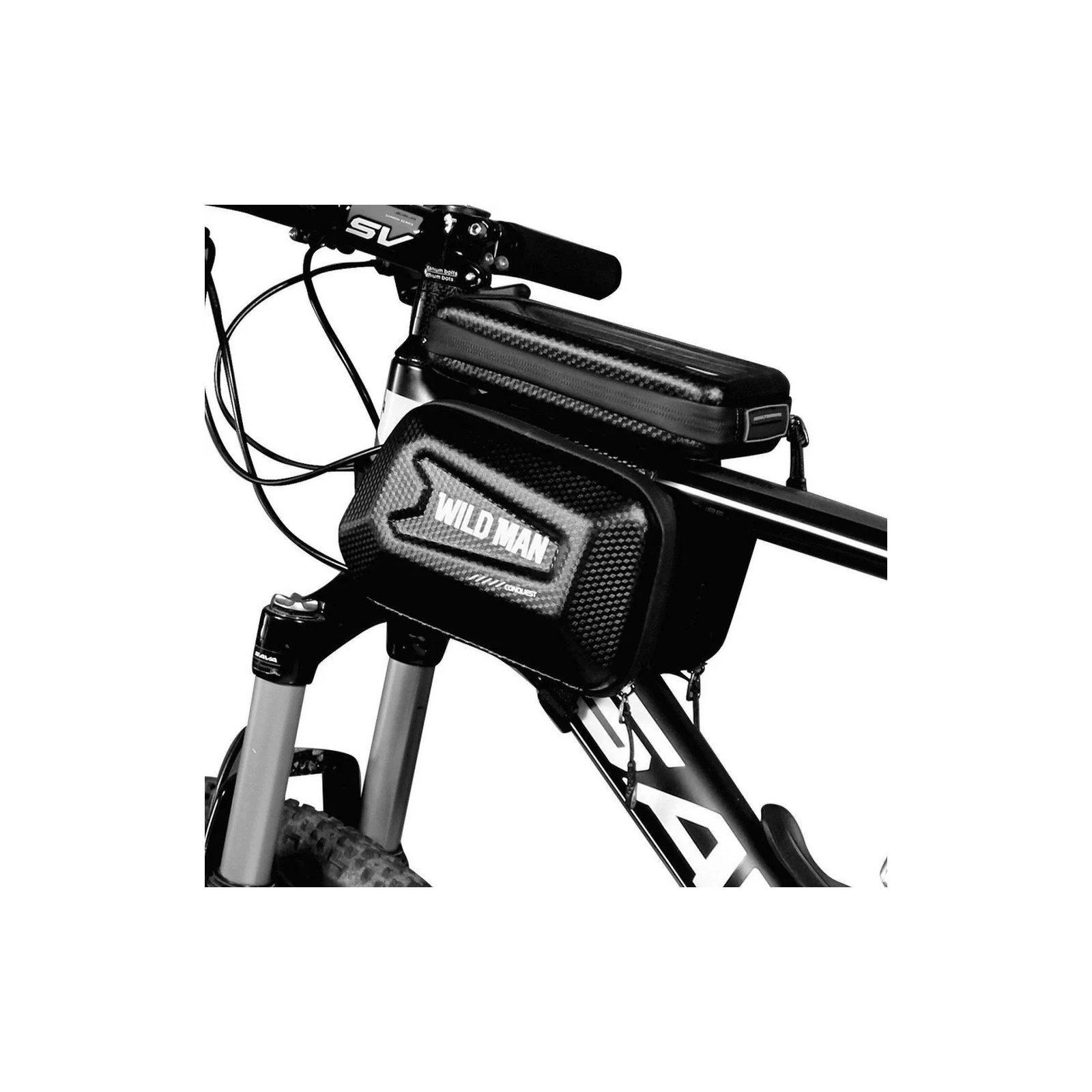 SACOCHE DE CADRE DE VÉLO TACTILE WILDMAN ES1L 1L