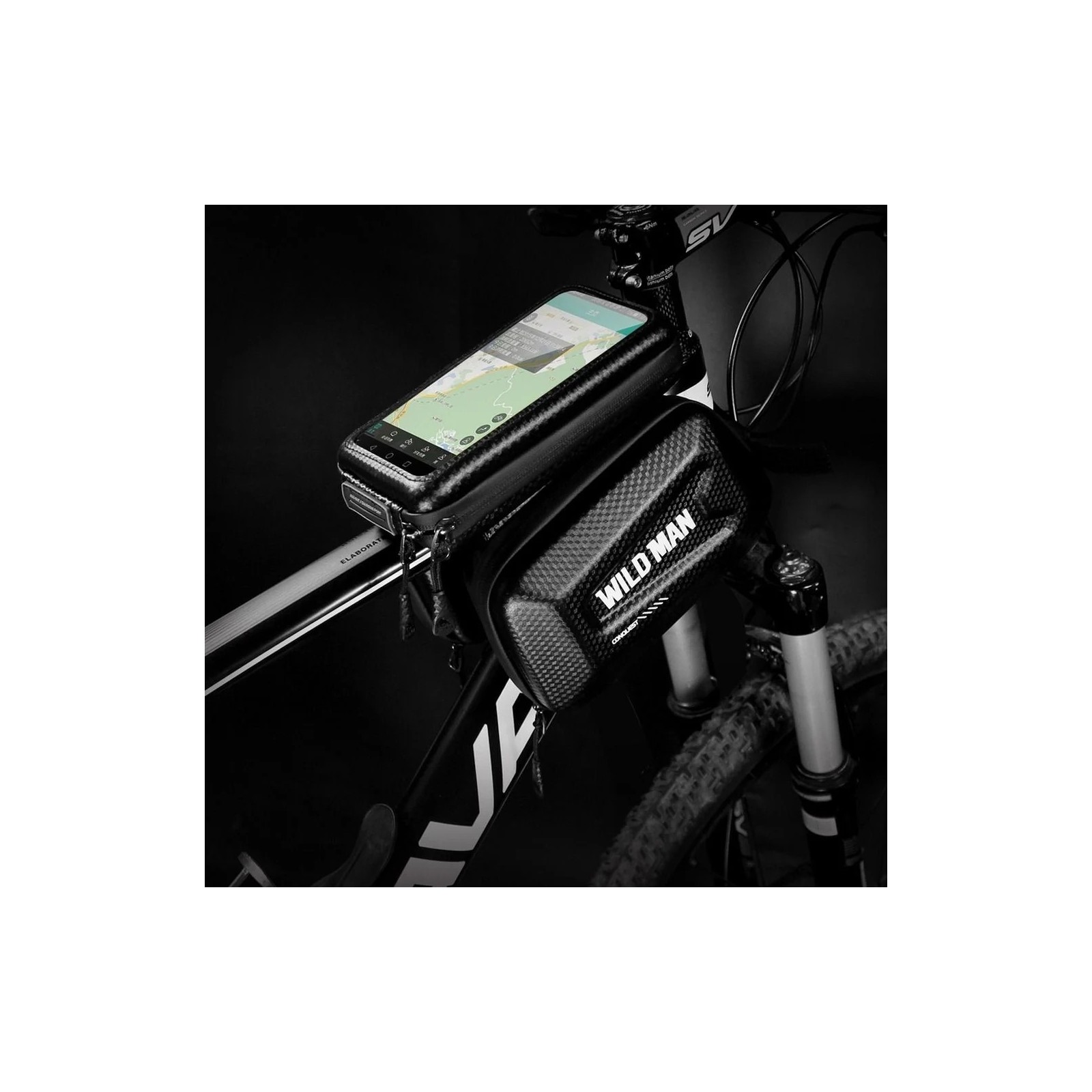 SACOCHE DE CADRE DE VÉLO TACTILE WILDMAN ES1L 1L