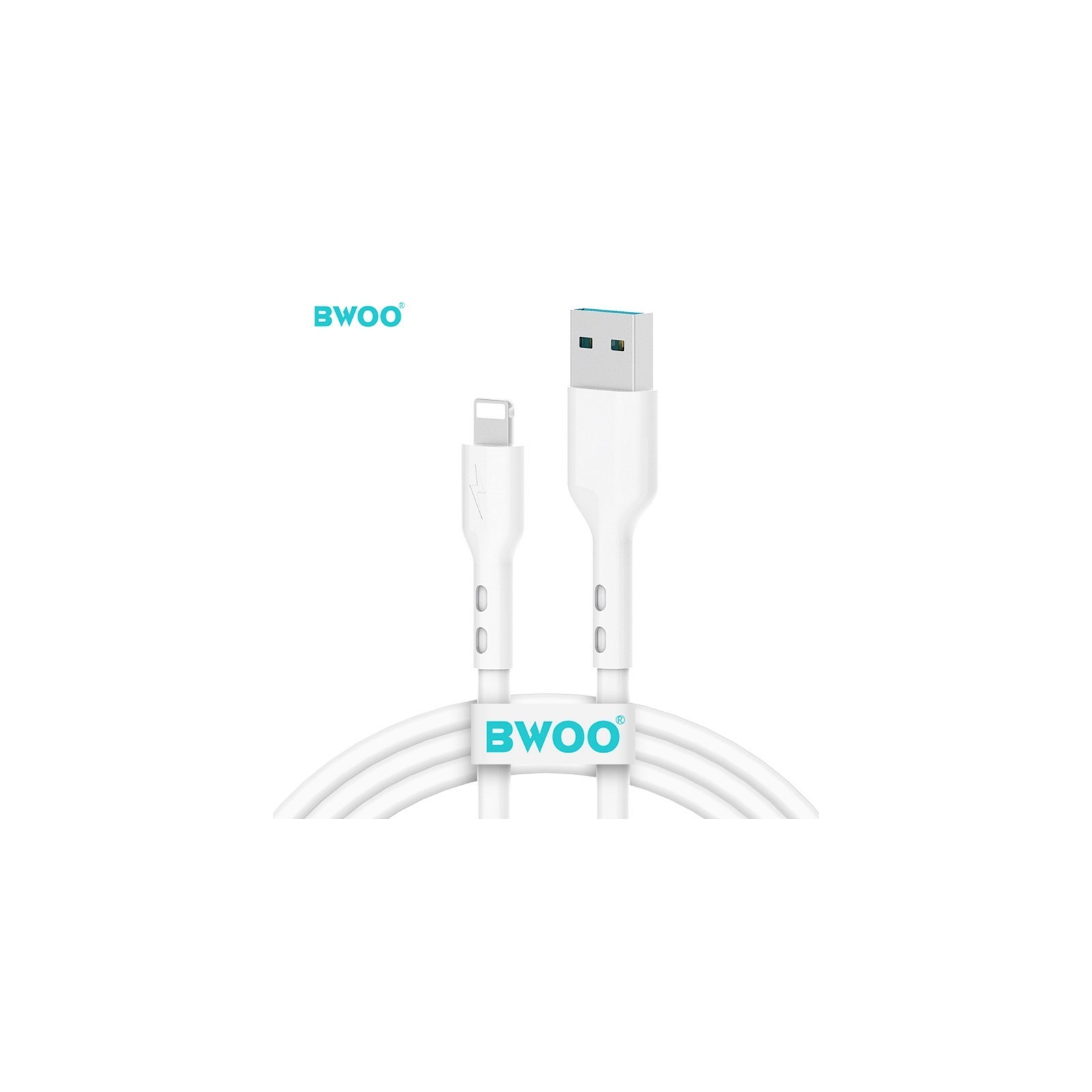 CÂBLE DE CHARGE & DATA USB VERS LIGHTNING BWOO X172L (1M, 3A) - BLANC