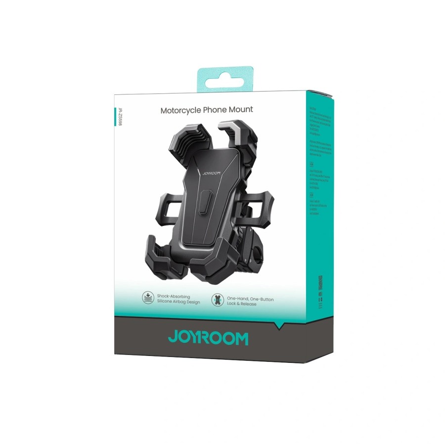 SUPPORT DE TÉLÉPHONE RÉGLABLE 360° JOYROOM JR-ZS598 POUR VÉLO ET MOTO NOIR