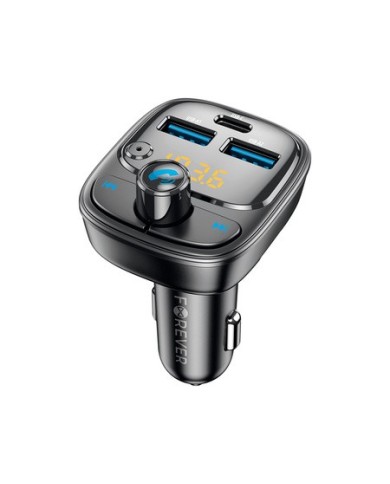 TRANSMETTEUR FM BLUETOOTH FOREVER TR-370 (PD 30W, 3 PORTS) - NOIR