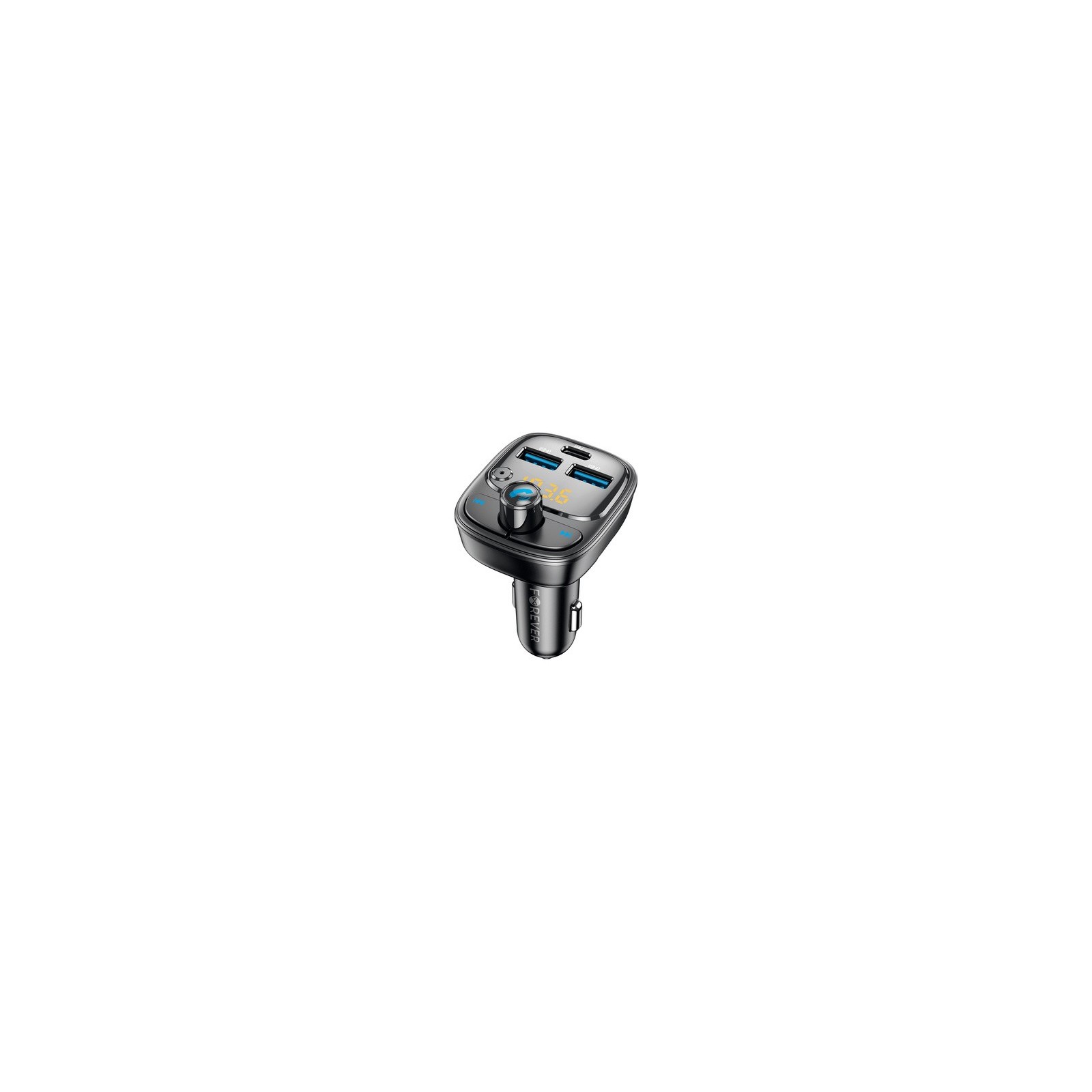 TRANSMETTEUR FM BLUETOOTH FOREVER TR-370 (PD 30W, 3 PORTS) - NOIR
