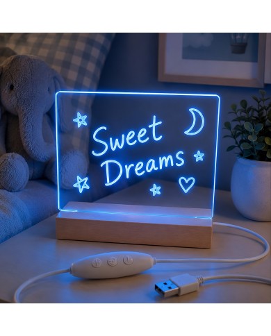 LAMPE DE CHEVET LED ACRYLIQUE AVEC MARQUEUR FOREVER LIGHT FNL-18