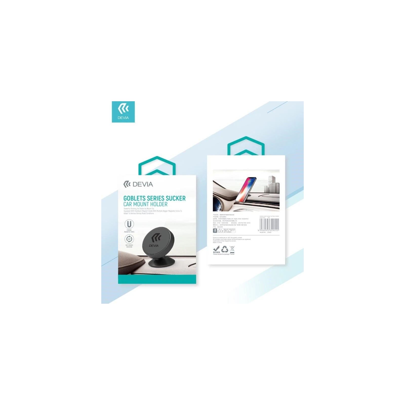 SUPPORT MAGNÉTIQUE POUR SMARTPHONE DEVIA GOBLET - NOIR