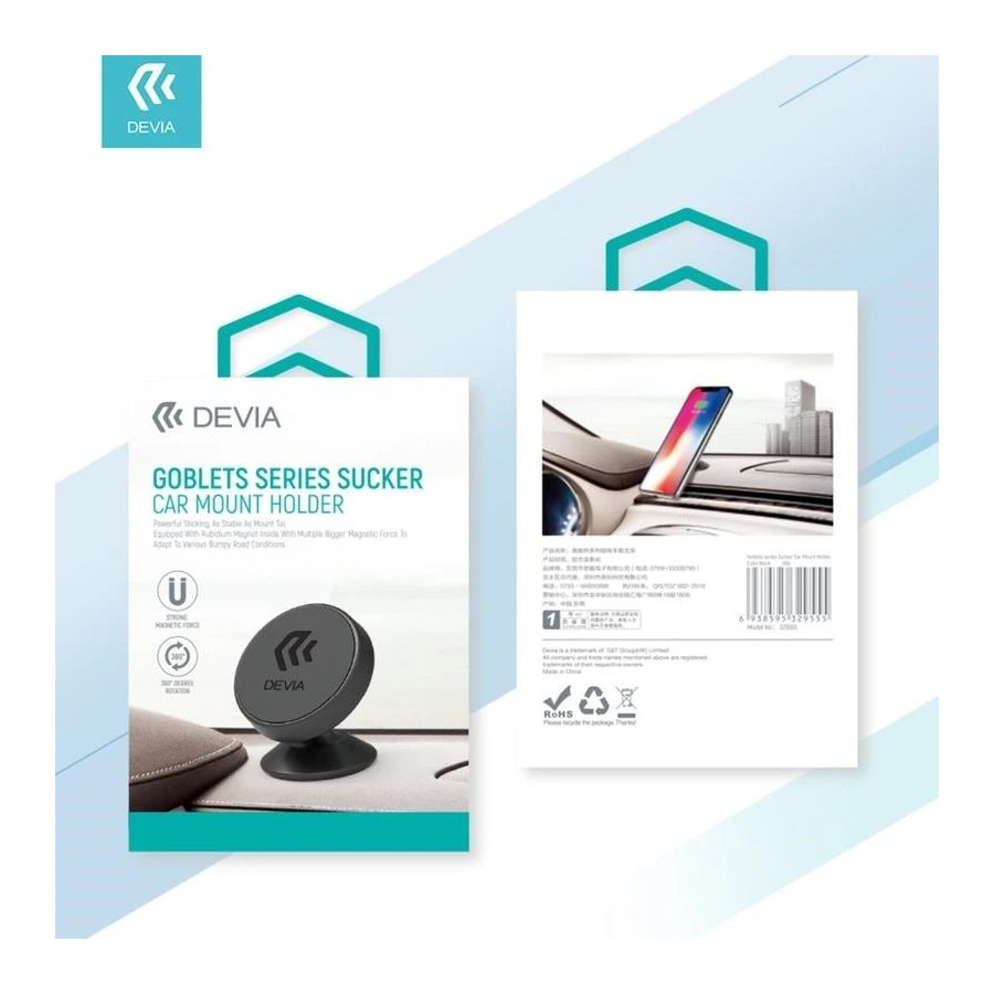 SUPPORT MAGNÉTIQUE POUR SMARTPHONE DEVIA GOBLET - NOIR