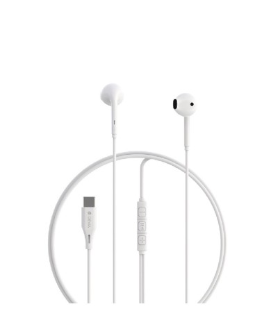 ÉCOUTEURS FILAIRES NUMÉRIQUES USB-C DEVIA KINTONE A3 - BLANC