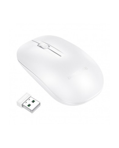 SOURIS SANS FIL BOROFONE BG14 PLANET (BT / 2.4G, 1000 DPI) - BLANC