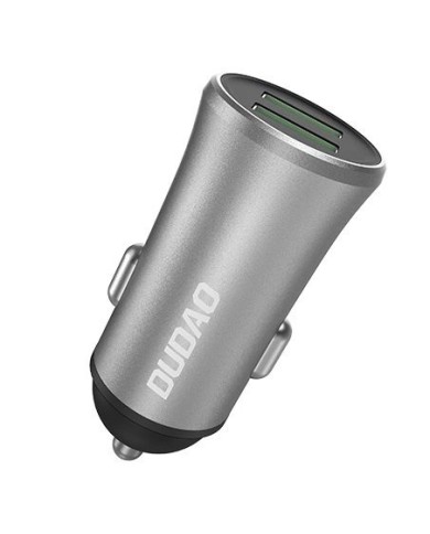 CHARGEUR ALLUME-CIGARE VOITURE - DUDAO R6S ARGENT (2xUSB-A)