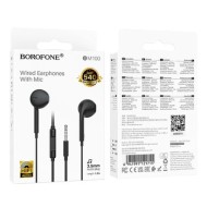 ÉCOUTEURS FILAIRES AVEC MICROPHONE BOROFONE BM100  - NOIR