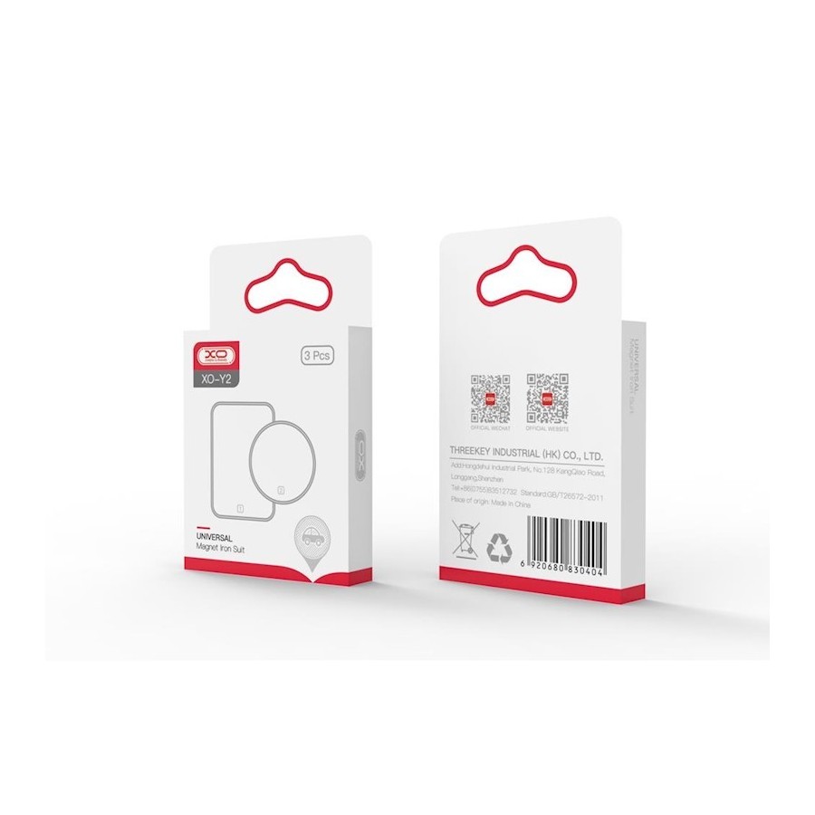 LOT DE 3 PLAQUES MÉTALLIQUES MAGNÉTIQUES POUR SUPPORT – XO Y2 – ARGENTÉ
